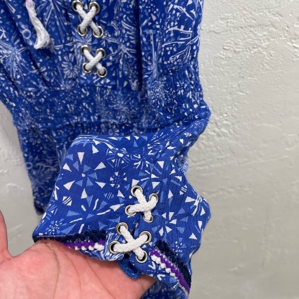 Poupette St Barth Blue Romper - Picture 5 of 6
